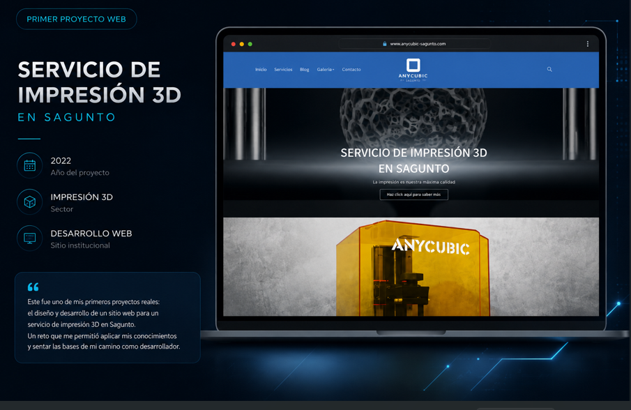 Primer proyecto de diseño web realizado en 2022