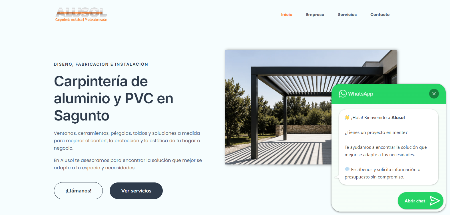 Página principal del proyecto Alusol